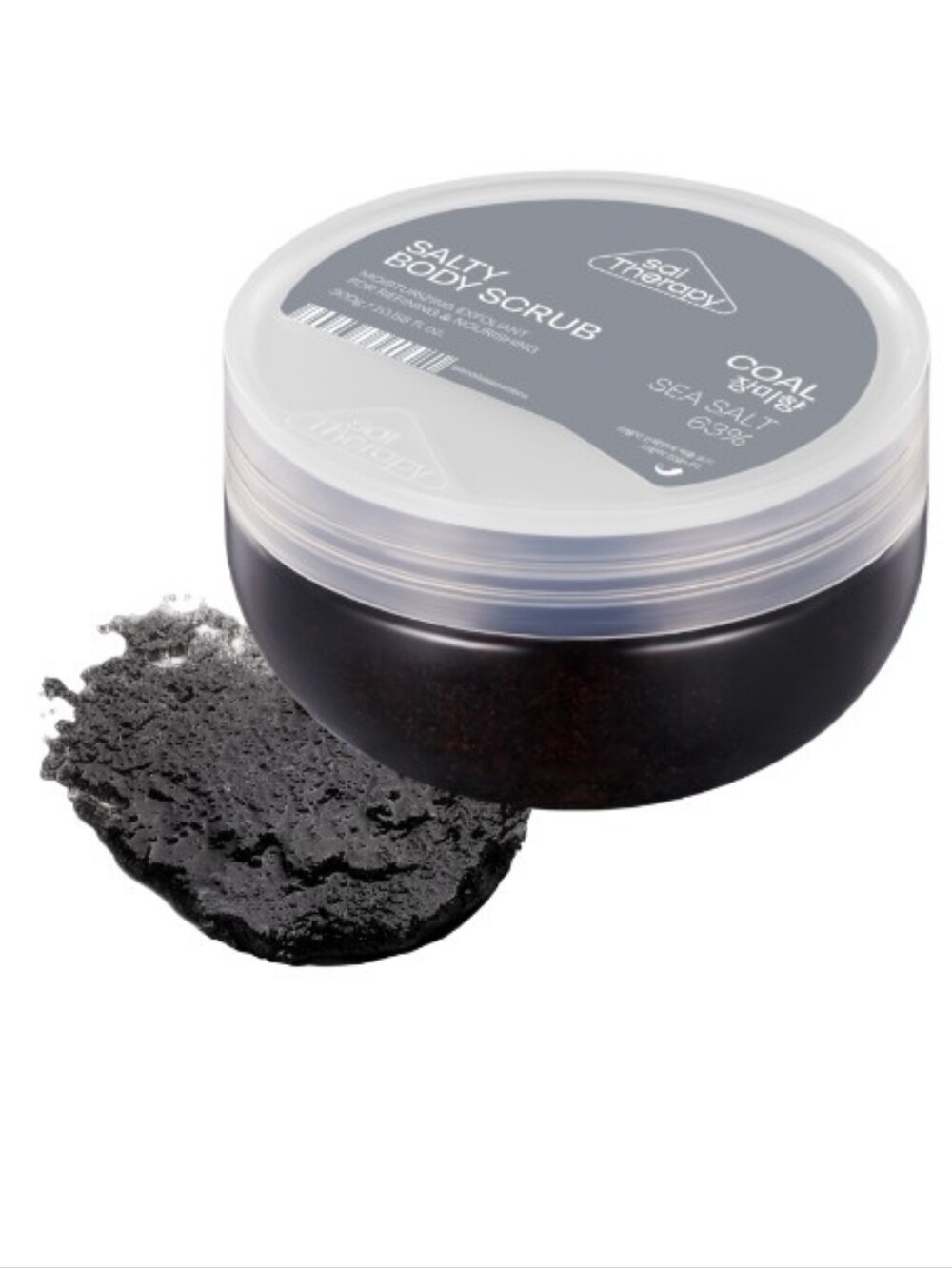 Sal Therapy Coal Sea Salt Salty Body Scrub - Black